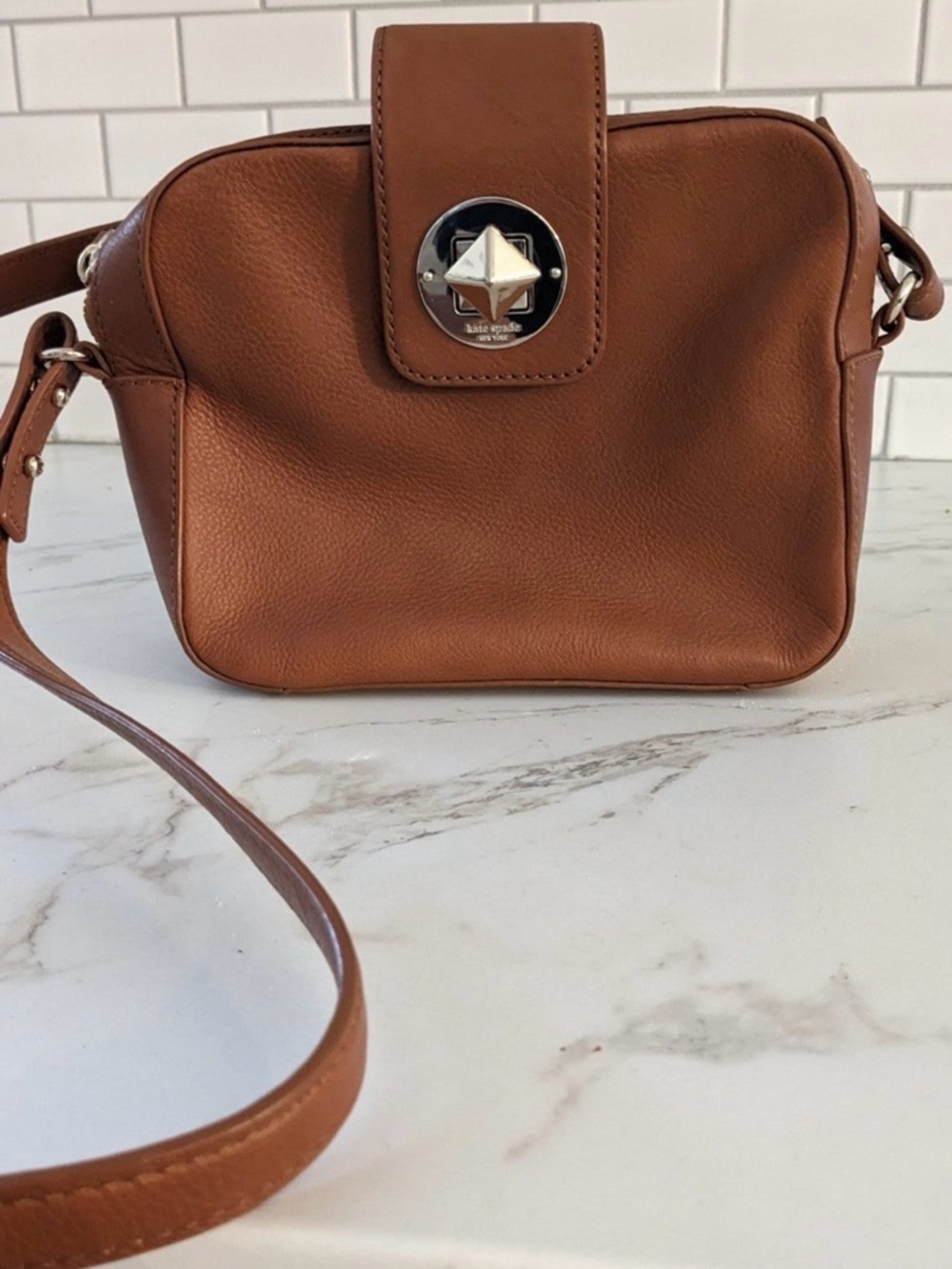 Kate Spade Chestnut Brown Leather Crossbody Bag